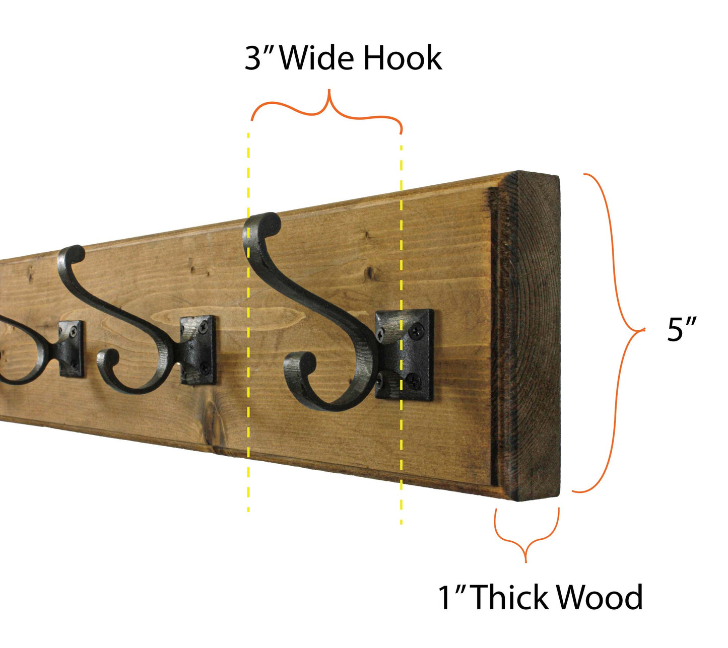 Coat Rack Wall Mounted Doorway Storage Double Scroll Metal Hooks Entryway Mudroom Home Decor Made in USA Vintage Craftsman Doorway Hanger
