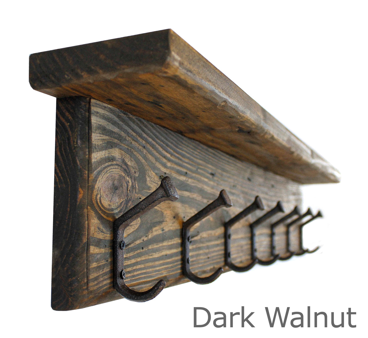 Coat Rack Wall Mounted Railroad Spike Hooks Rustic Western Decor Reclaimed Hand Weathered Entryway Storage Barnwood Doorway Organizer