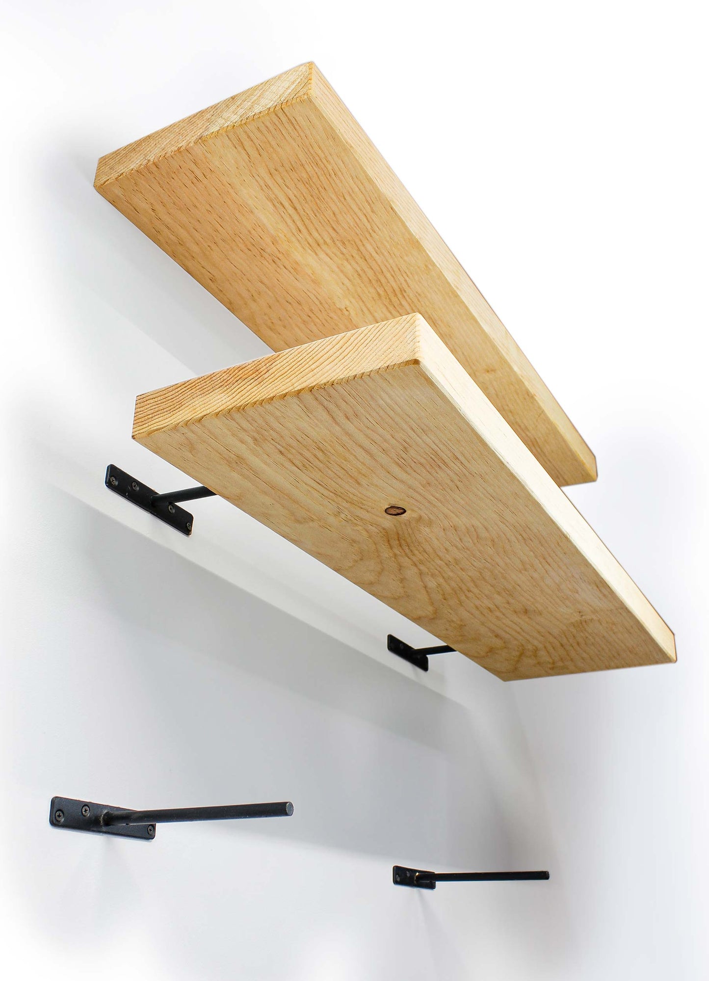 Floating Shelves Rustic Farmhouse Kitchen Shelf Wall Decor Sugar Pine Wood Flush Mounting Hidden Brackets Easy Install - Handmade in USA