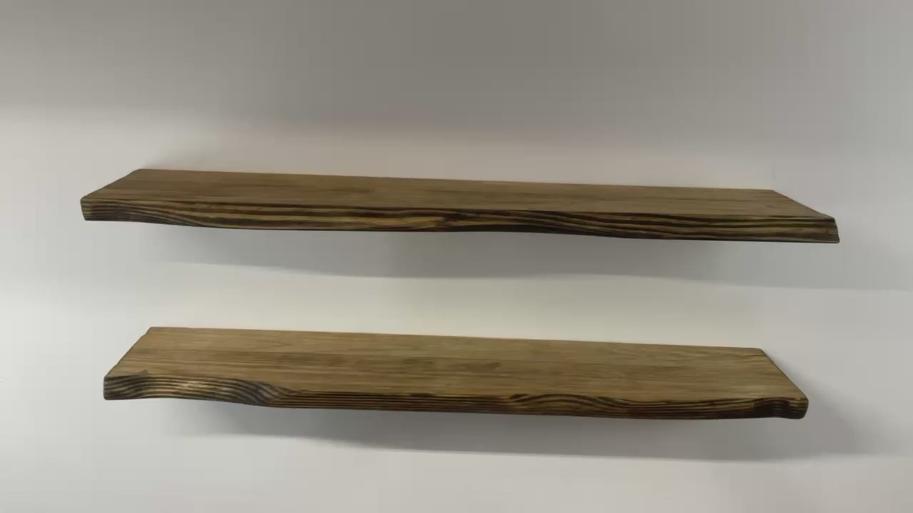 live edge shelves video from different angles 