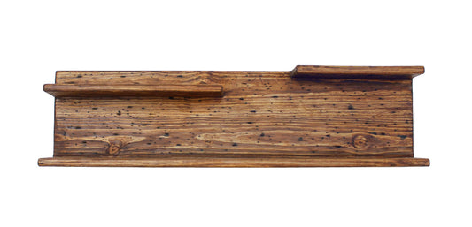 Farmhouse Wall Shelves Rustic Floating Shelf Set, Hand-Weathered Reclaimed Wood Display Rack for Plants & Antiques Home Decor Made in USA