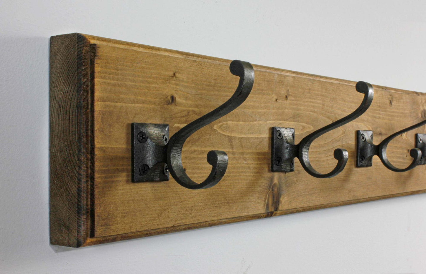 Coat Rack Wall Mounted Doorway Storage Double Scroll Metal Hooks Entryway Mudroom Home Decor Made in USA Vintage Craftsman Doorway Hanger